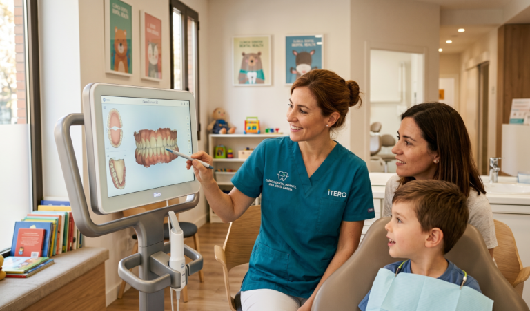 odontopediatra-explicando-tratamiento-madrid